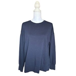 Sweaty Betty Navy Pullover Sweatshirt Thumb Holes Size Small